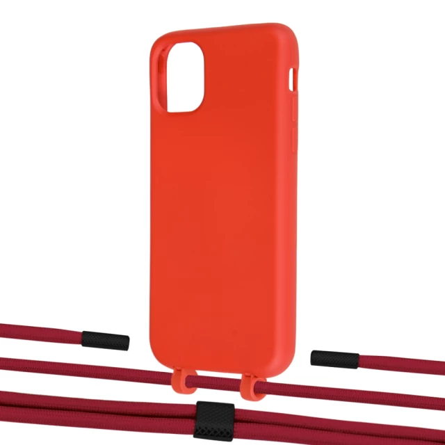 Чохол Upex Alter Eyelets for iPhone 11 Red with Twine Red and Fausset Matte Black (UP106490)