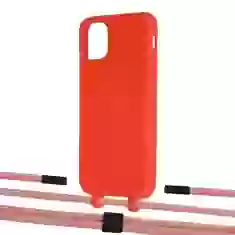 Чехол Upex Alter Eyelets for iPhone 11 Red with Twine Cantaloupe and Fausset Matte Black (UP106491)