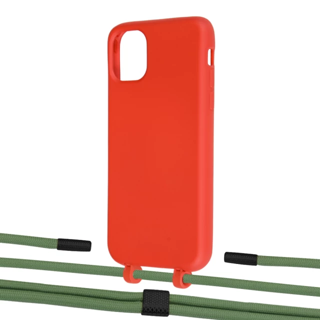 Чохол Upex Alter Eyelets for iPhone 11 Red with Twine Mint and Fausset Matte Black (UP106495)