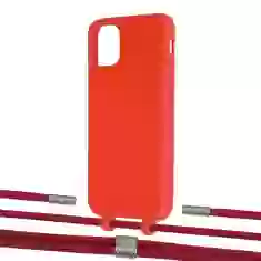 Чехол Upex Alter Eyelets for iPhone 11 Red with Twine Red and Fausset Silver (UP106507)