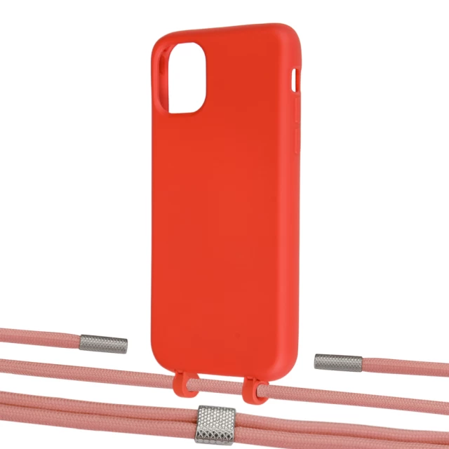 Чехол Upex Alter Eyelets for iPhone 11 Red with Twine Cantaloupe and Fausset Silver (UP106508)