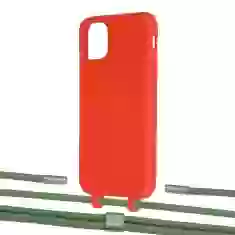 Чохол Upex Alter Eyelets for iPhone 11 Red with Twine Mint and Fausset Silver (UP106512)