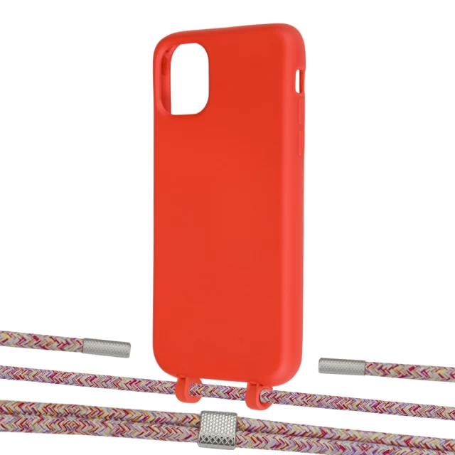 Чехол Upex Alter Eyelets for iPhone 11 Red with Twine Mulberry and Fausset Silver (UP106513)