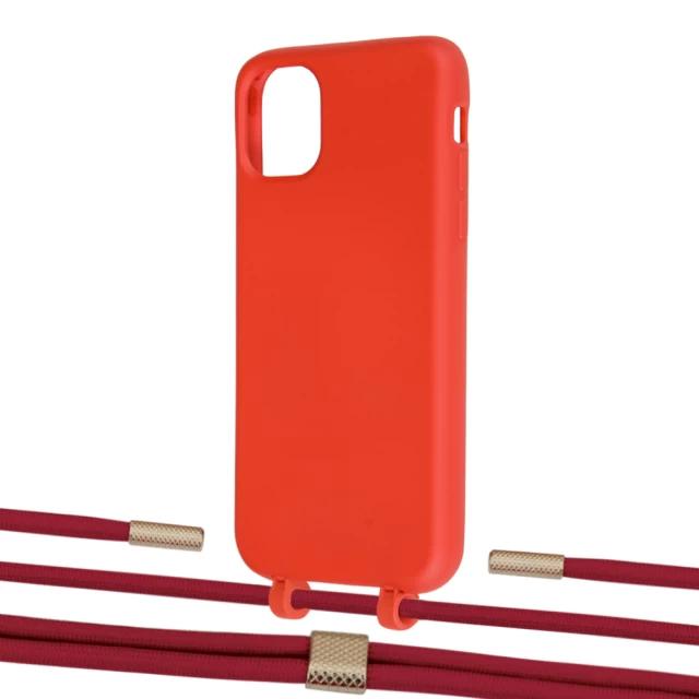 Чохол Upex Alter Eyelets for iPhone 11 Red with Twine Red and Fausset Gold (UP106524)