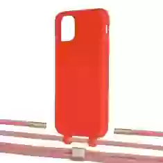 Чехол Upex Alter Eyelets for iPhone 11 Red with Twine Cantaloupe and Fausset Gold (UP106525)