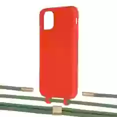 Чехол Upex Alter Eyelets for iPhone 11 Red with Twine Mint and Fausset Gold (UP106529)