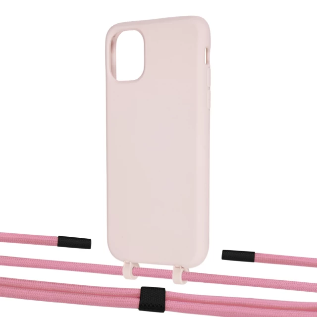 Чехол Upex Alter Eyelets for iPhone 11 Crepe with Twine Coral and Fausset Matte Black (UP106540)