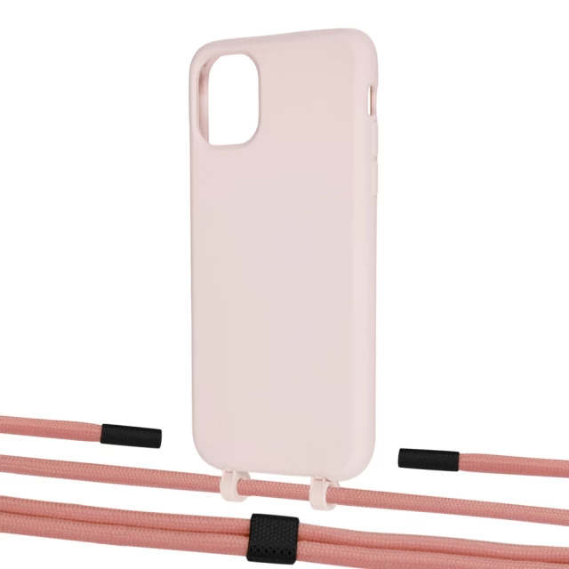 Чохол Upex Alter Eyelets for iPhone 11 Crepe with Twine Cantaloupe and Fausset Matte Black (UP106542)