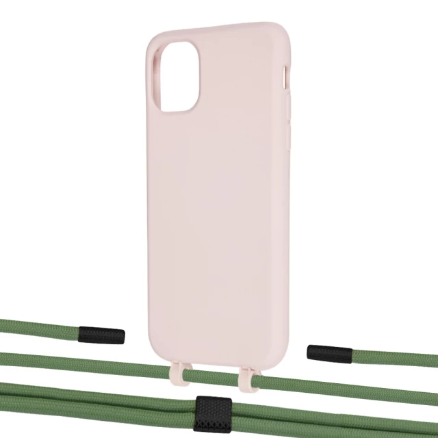 Чохол Upex Alter Eyelets for iPhone 11 Crepe with Twine Mint and Fausset Matte Black (UP106546)