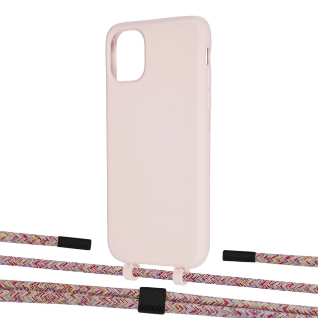 Чохол Upex Alter Eyelets for iPhone 11 Crepe with Twine Mulberry and Fausset Matte Black (UP106547)