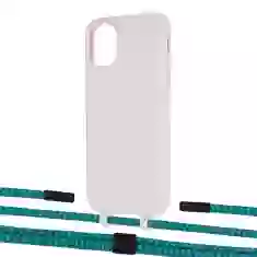 Чехол Upex Alter Eyelets for iPhone 11 Crepe with Twine Cyan and Fausset Matte Black (UP106548)