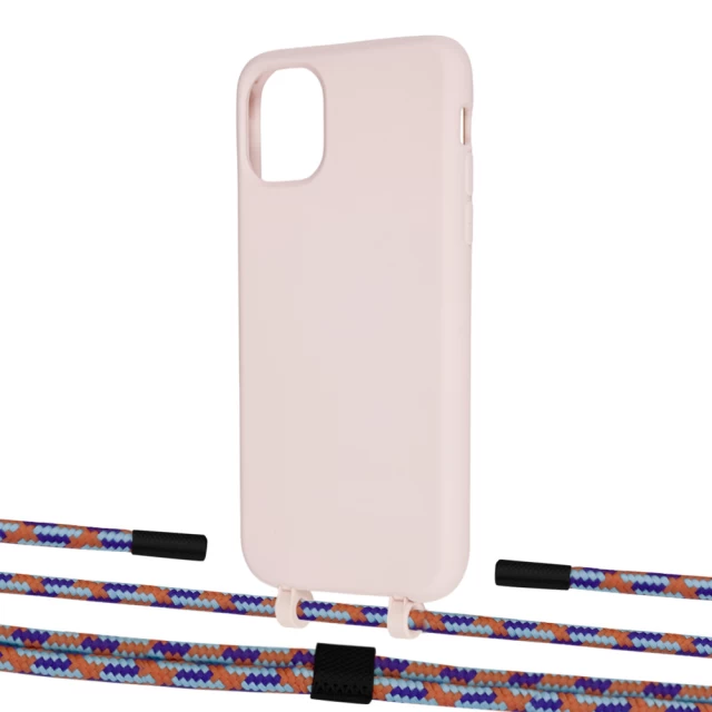 Чохол Upex Alter Eyelets for iPhone 11 Crepe with Twine Blue Sunset and Fausset Matte Black (UP106550)