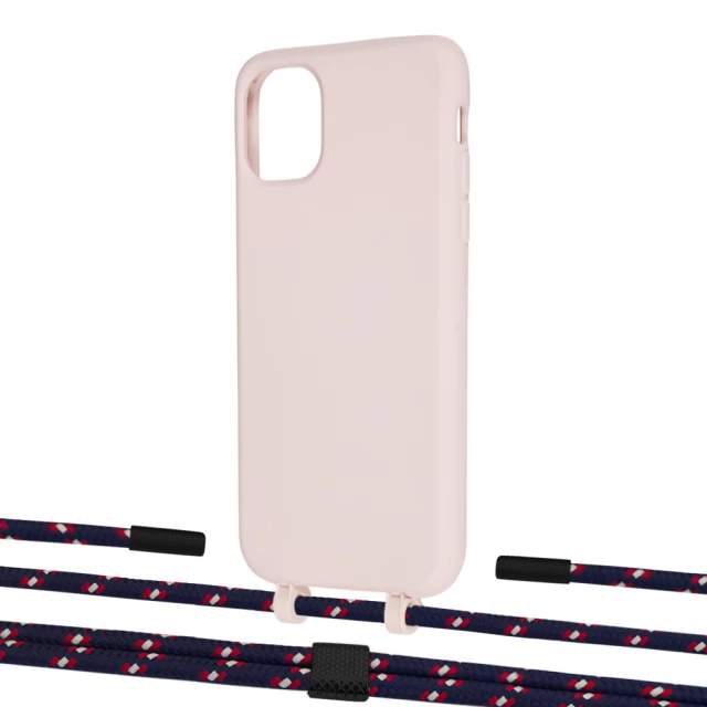 Чохол Upex Alter Eyelets for iPhone 11 Crepe with Twine Blue Marine and Fausset Matte Black (UP106552)