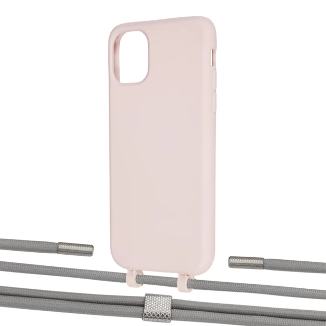 Чехол Upex Alter Eyelets for iPhone 11 Crepe with Twine Gray and Fausset Silver (UP106562)