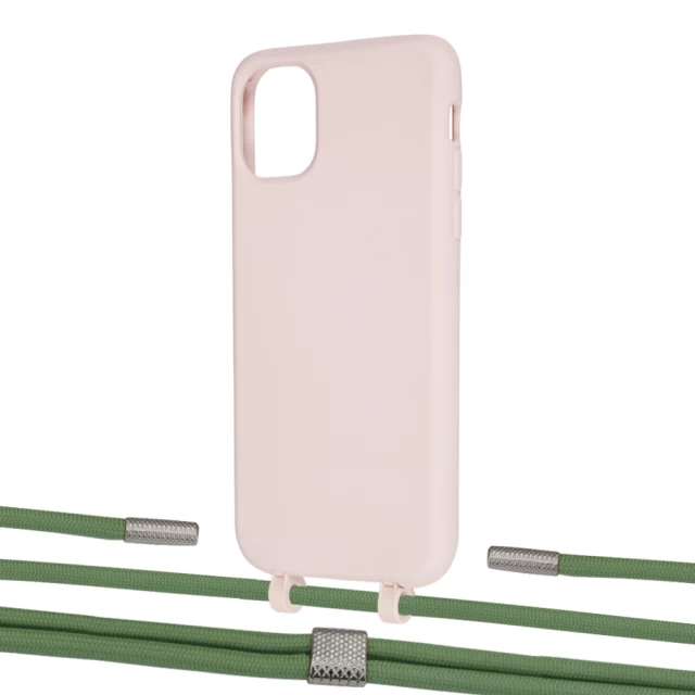 Чехол Upex Alter Eyelets for iPhone 11 Crepe with Twine Mint and Fausset Silver (UP106563)