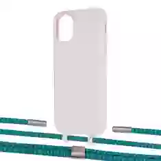 Чехол Upex Alter Eyelets for iPhone 11 Crepe with Twine Cyan and Fausset Silver (UP106565)