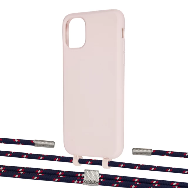 Чехол Upex Alter Eyelets for iPhone 11 Crepe with Twine Blue Marine and Fausset Silver (UP106569)