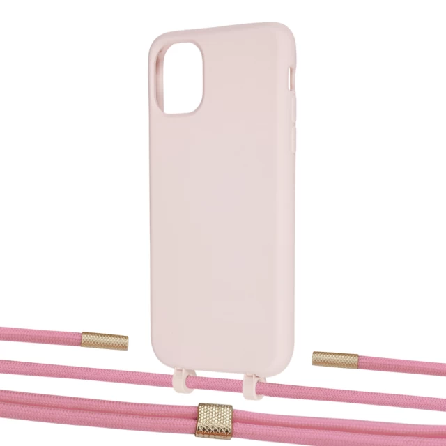 Чехол Upex Alter Eyelets for iPhone 11 Crepe with Twine Coral and Fausset Gold (UP106574)
