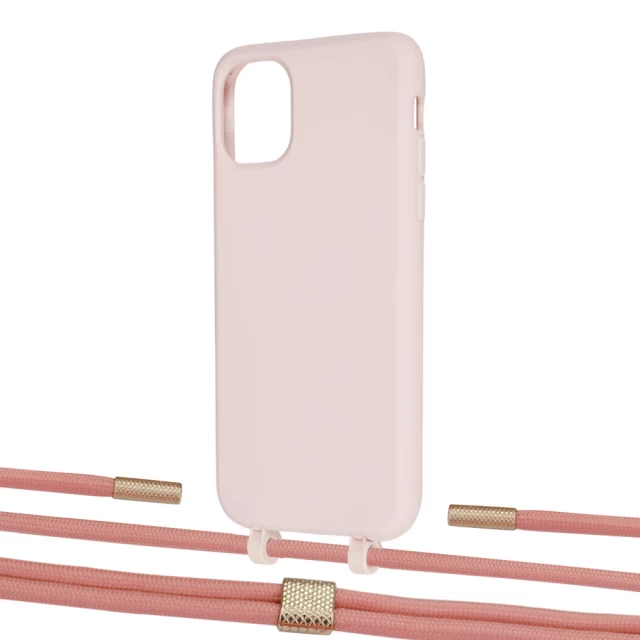 Чохол Upex Alter Eyelets for iPhone 11 Crepe with Twine Cantaloupe and Fausset Gold (UP106576)