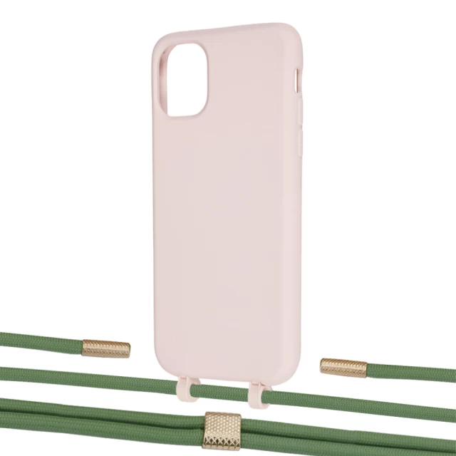 Чехол Upex Alter Eyelets for iPhone 11 Crepe with Twine Mint and Fausset Gold (UP106580)