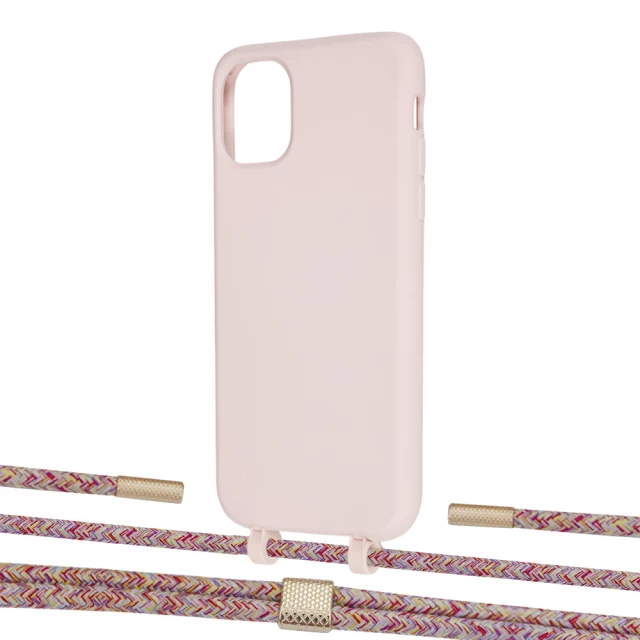 Чохол Upex Alter Eyelets for iPhone 11 Crepe with Twine Mulberry and Fausset Gold (UP106581)