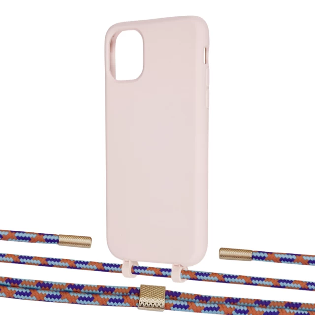 Чохол Upex Alter Eyelets for iPhone 11 Crepe with Twine Blue Sunset and Fausset Gold (UP106584)