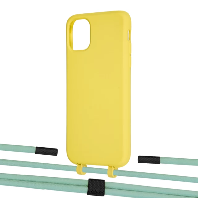 Чохол Upex Alter Eyelets for iPhone 11 Daffodil with Twine Pistachio and Fausset Matte Black (UP106595)