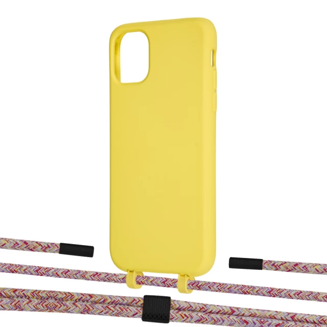 Чохол Upex Alter Eyelets for iPhone 11 Daffodil with Twine Mulberry and Fausset Matte Black (UP106598)