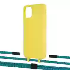 Чохол Upex Alter Eyelets for iPhone 11 Daffodil with Twine Cyan and Fausset Matte Black (UP106599)