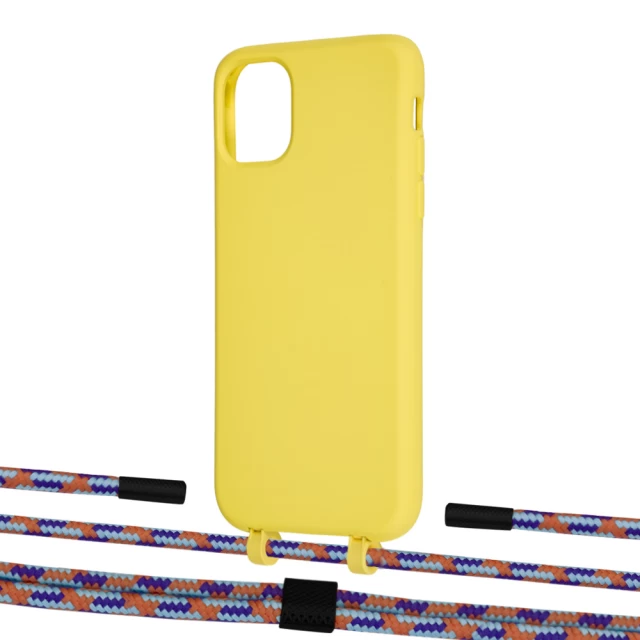 Чохол Upex Alter Eyelets for iPhone 11 Daffodil with Twine Blue Sunset and Fausset Matte Black (UP106601)