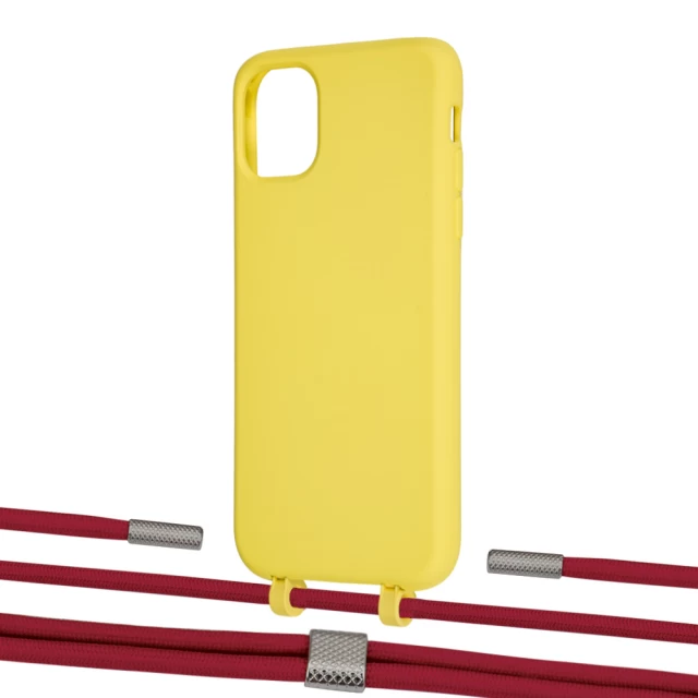 Чехол Upex Alter Eyelets for iPhone 11 Daffodil with Twine Red and Fausset Silver (UP106609)