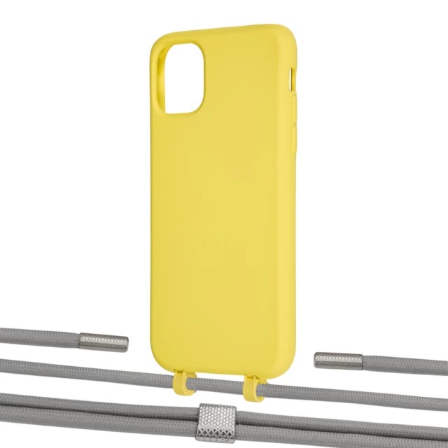 Чохол Upex Alter Eyelets for iPhone 11 Daffodil with Twine Gray and Fausset Silver (UP106613)