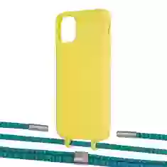 Чохол Upex Alter Eyelets for iPhone 11 Daffodil with Twine Cyan and Fausset Silver (UP106616)