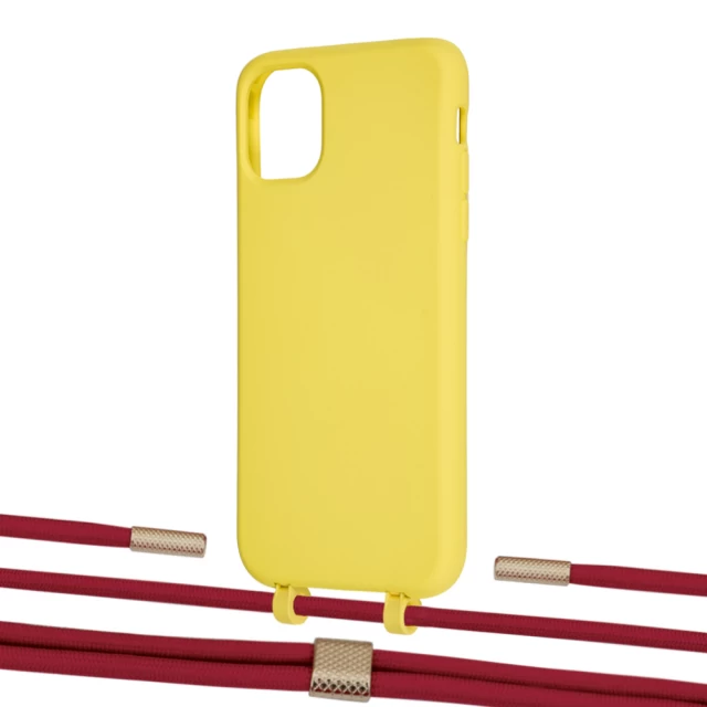 Чохол Upex Alter Eyelets for iPhone 11 Daffodil with Twine Red and Fausset Gold (UP106626)