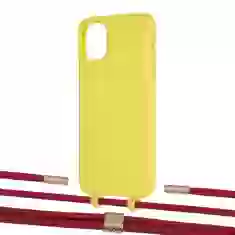 Чехол Upex Alter Eyelets for iPhone 11 Daffodil with Twine Red and Fausset Gold (UP106626)