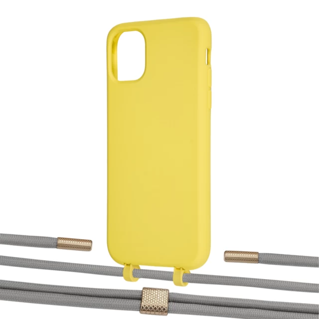 Чохол Upex Alter Eyelets for iPhone 11 Daffodil with Twine Gray and Fausset Gold (UP106630)