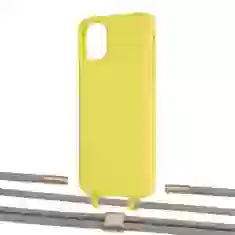 Чохол Upex Alter Eyelets for iPhone 11 Daffodil with Twine Gray and Fausset Gold (UP106630)