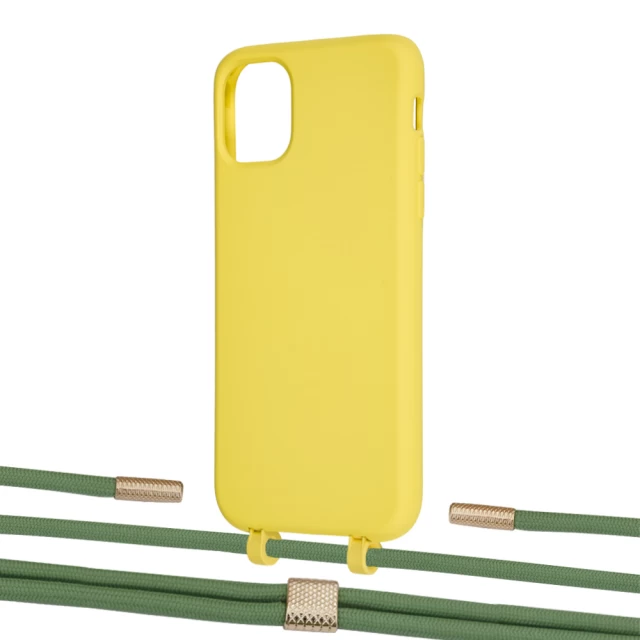 Чохол Upex Alter Eyelets for iPhone 11 Daffodil with Twine Mint and Fausset Gold (UP106631)