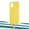 Чохол Upex Alter Eyelets for iPhone 11 Daffodil with Twine Cyan and Fausset Gold (UP106633)