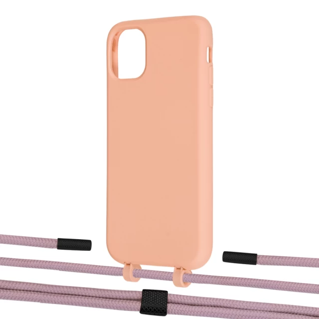 Чохол Upex Alter Eyelets for iPhone 11 Tangerine with Twine Rose Gold and Fausset Matte Black (UP106641)