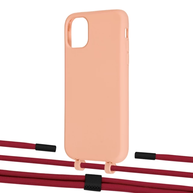 Чохол Upex Alter Eyelets for iPhone 11 Tangerine with Twine Red and Fausset Matte Black (UP106643)