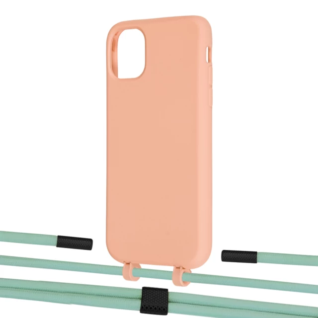 Чехол Upex Alter Eyelets for iPhone 11 Tangerine with Twine Pistachio and Fausset Matte Black (UP106646)