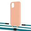 Чехол Upex Alter Eyelets for iPhone 11 Tangerine with Twine Cyan and Fausset Matte Black (UP106650)