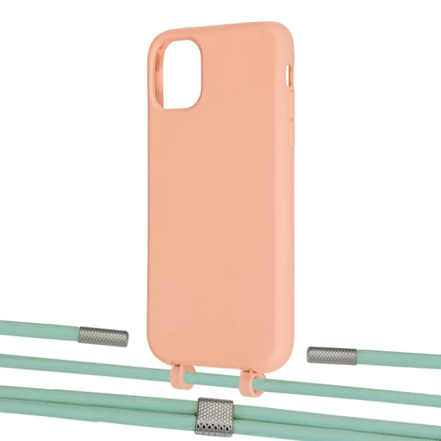 Чехол Upex Alter Eyelets for iPhone 11 Tangerine with Twine Pistachio and Fausset Silver (UP106663)