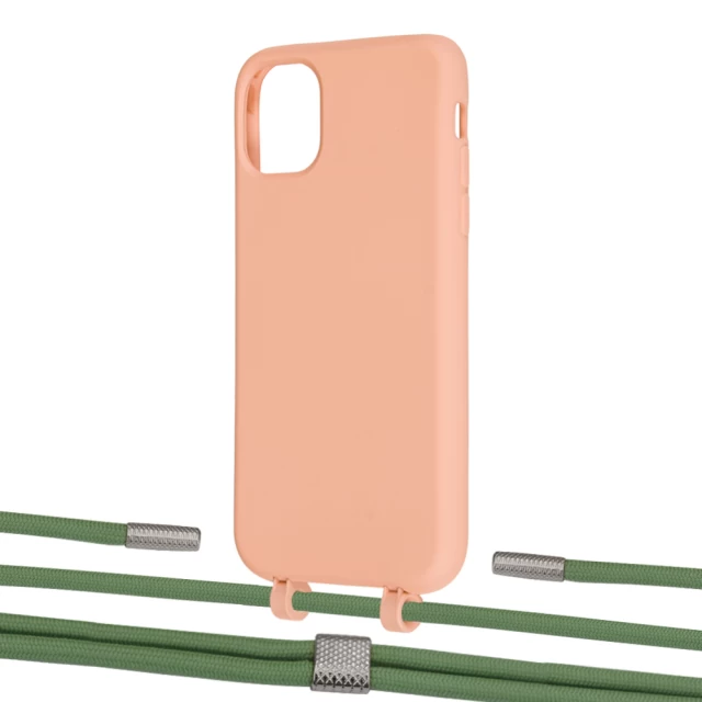 Чохол Upex Alter Eyelets for iPhone 11 Tangerine with Twine Mint and Fausset Silver (UP106665)