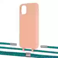 Чехол Upex Alter Eyelets for iPhone 11 Tangerine with Twine Cyan and Fausset Silver (UP106667)