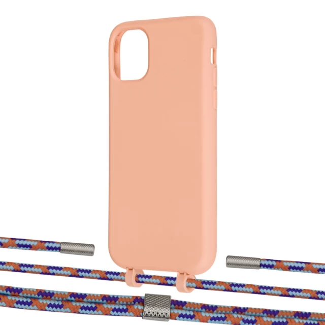 Чохол Upex Alter Eyelets for iPhone 11 Tangerine with Twine Blue Sunset and Fausset Silver (UP106669)