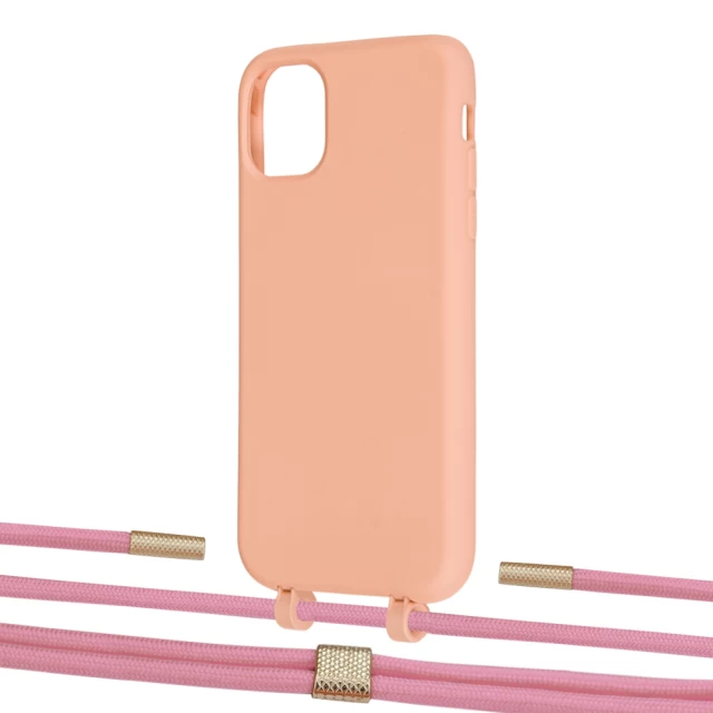 Чохол Upex Alter Eyelets for iPhone 11 Tangerine with Twine Coral and Fausset Gold (UP106676)