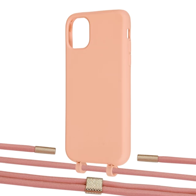 Чехол Upex Alter Eyelets for iPhone 11 Tangerine with Twine Cantaloupe and Fausset Gold (UP106678)