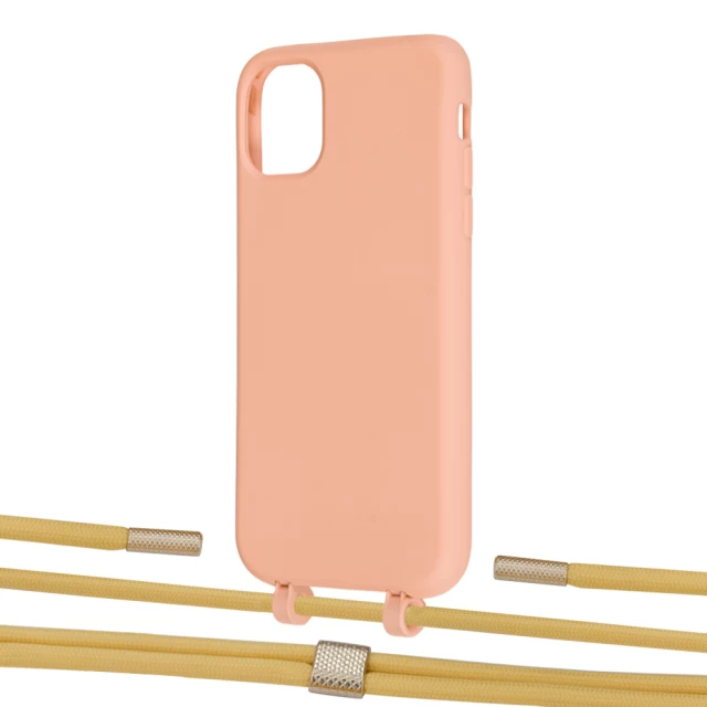 Чохол Upex Alter Eyelets for iPhone 11 Tangerine with Twine Sunflower and Fausset Gold (UP106679)